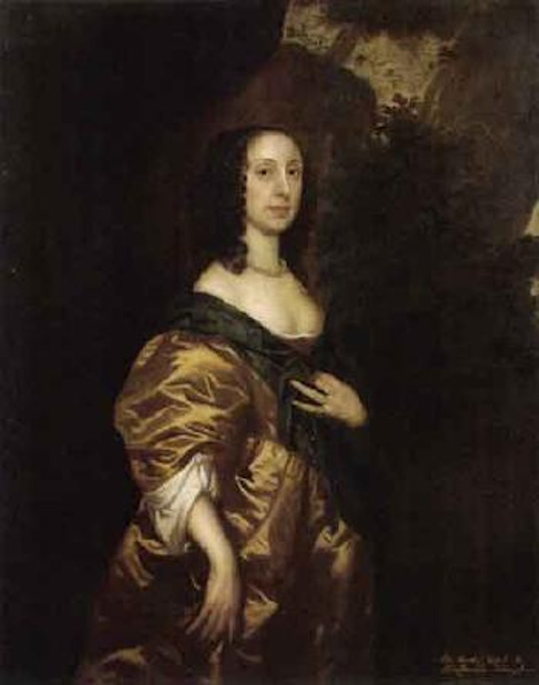 Portrait of Elisabeth Harvey, in a wooded landscape by Sir Peter Lely