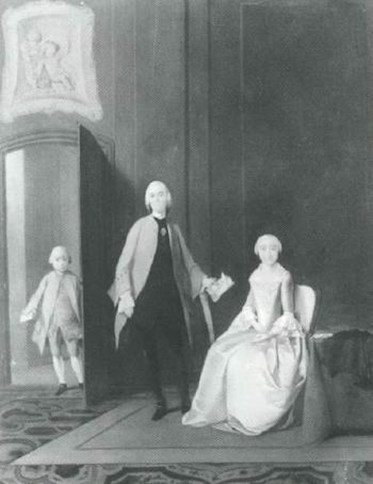 Famille dans un interieur by Dutch School