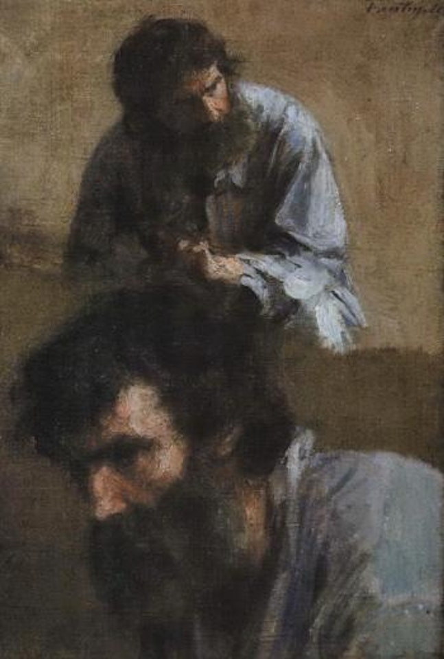 Deux tetes d'hommes by Henri Fantin-Latour