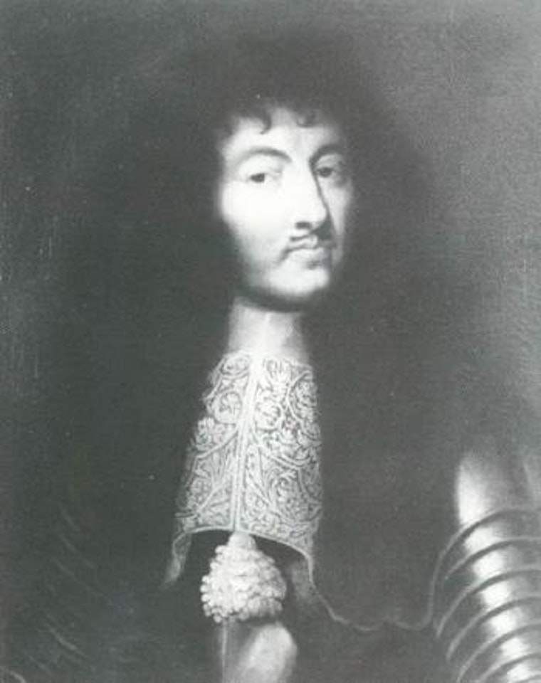 Portrait presume du roi Louis XIV en buste, le visage presque de face by French School