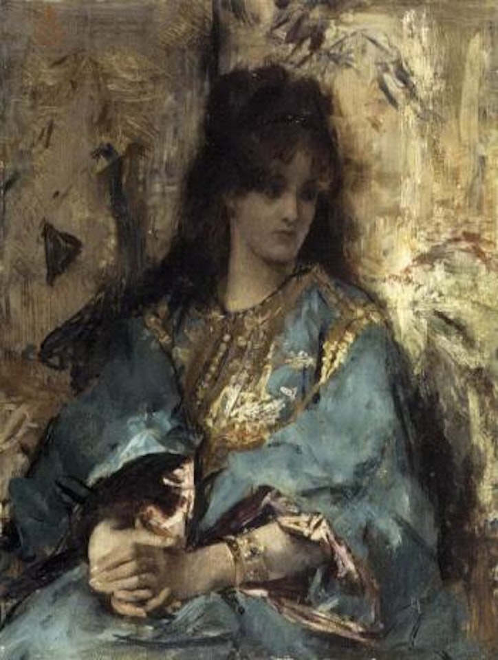 Woman seated in oriental dress by Alfred Stevens