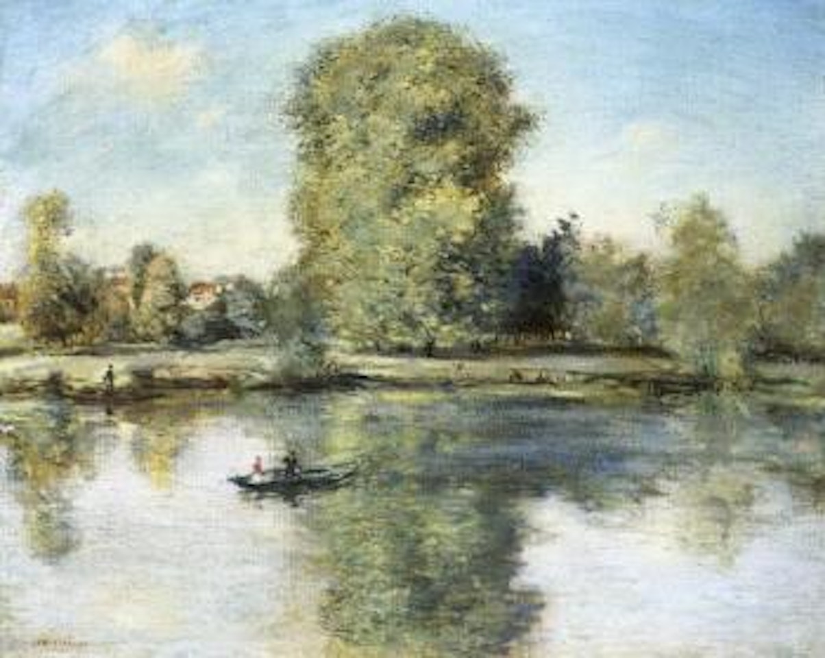 Promenade pres de la berge by Jean Francois Raffaelli