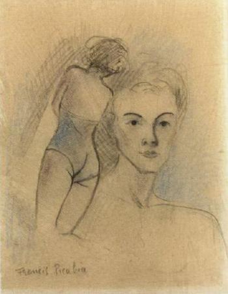 Femme nue de dos et portrait by Francis Picabia