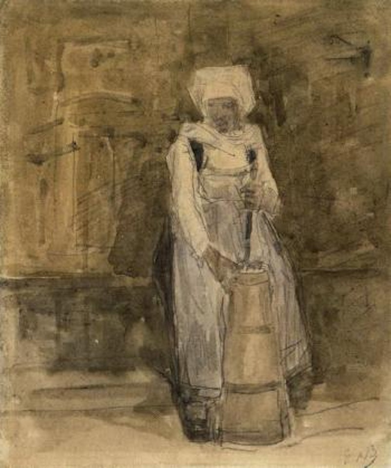 La baratteuse by Eugène Boudin