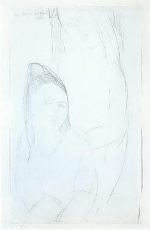 Les deux orphelines. Petite fille assise by Amedeo Modigliani