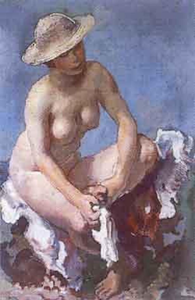 Baigneuse au chapeau a Capri by Alexander Evgenievich Yakovlev