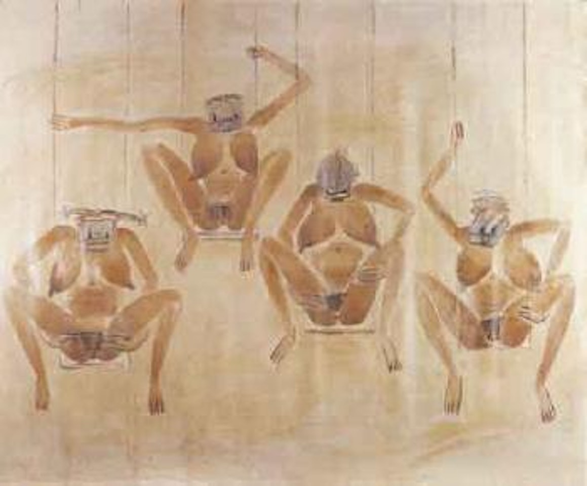 Quatre femmes sur la balancoire by Louis Cane