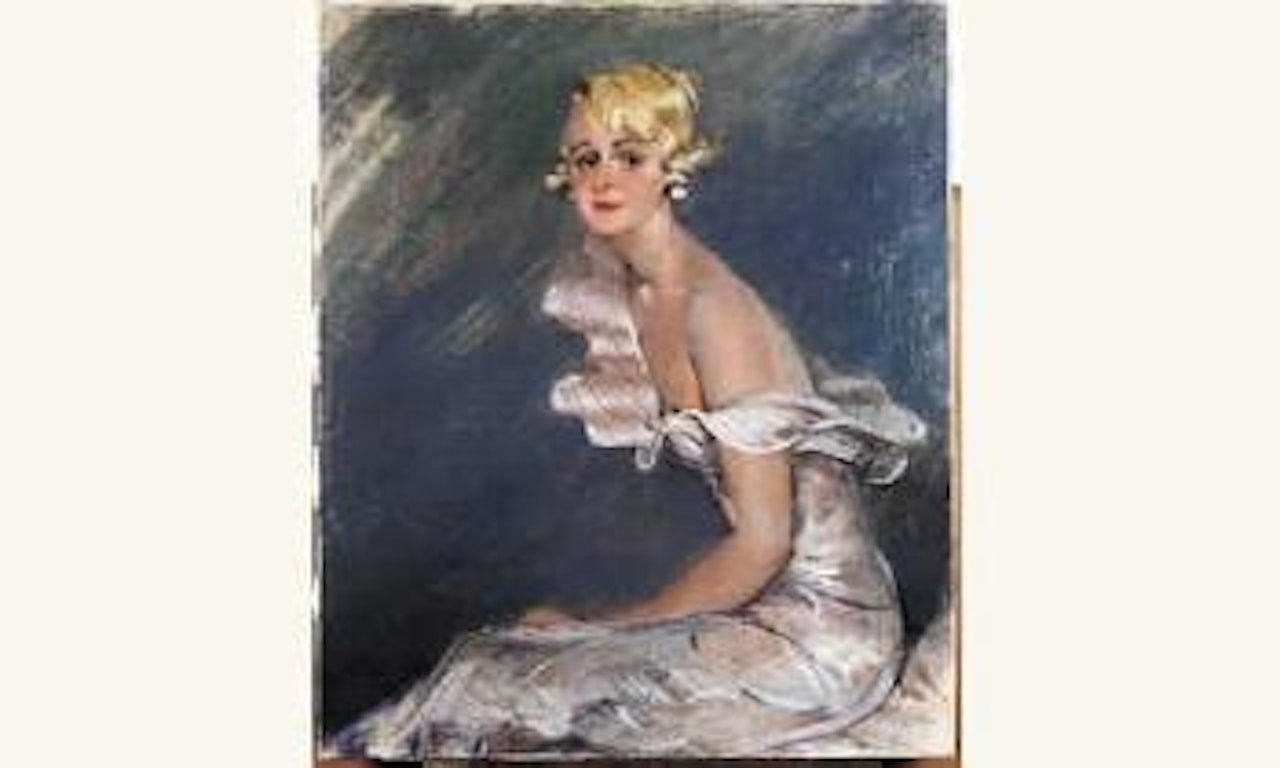 Portrait de jeune femme blonde by Jean Gabriel Domergue