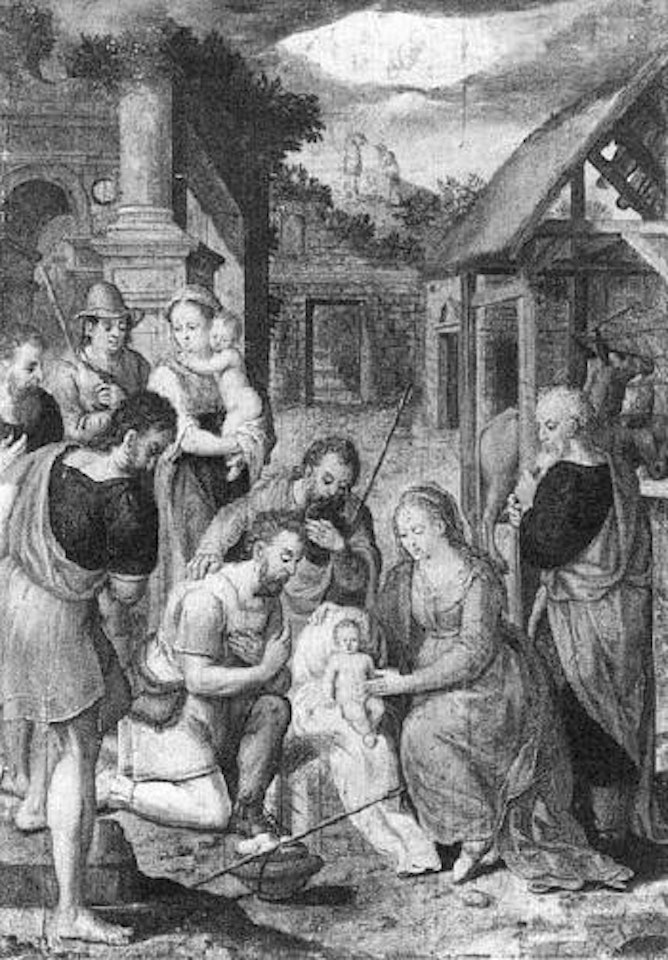 The adoration of the shepherds by Flemish School