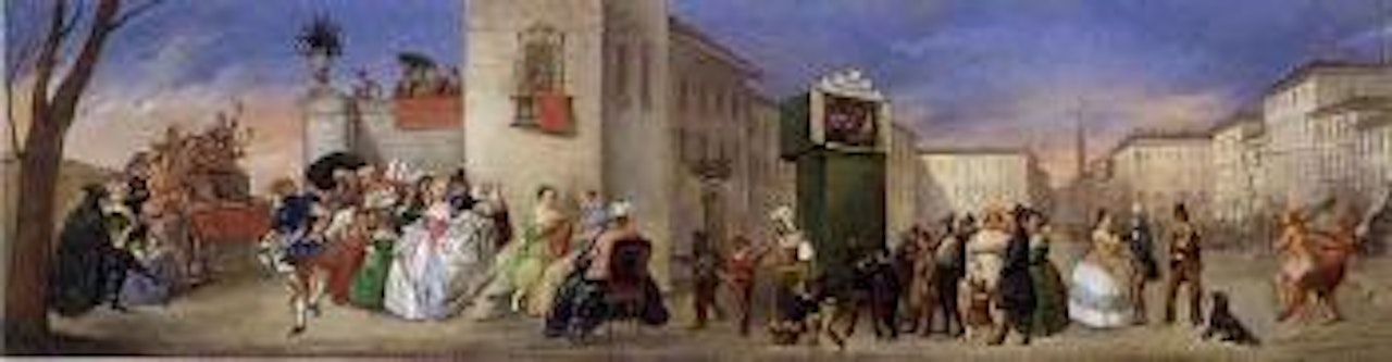 Carnival scene. Carnival procession by Italian School