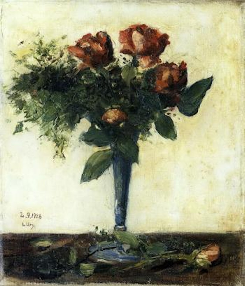 Vase of flowers by Lesser Ury
