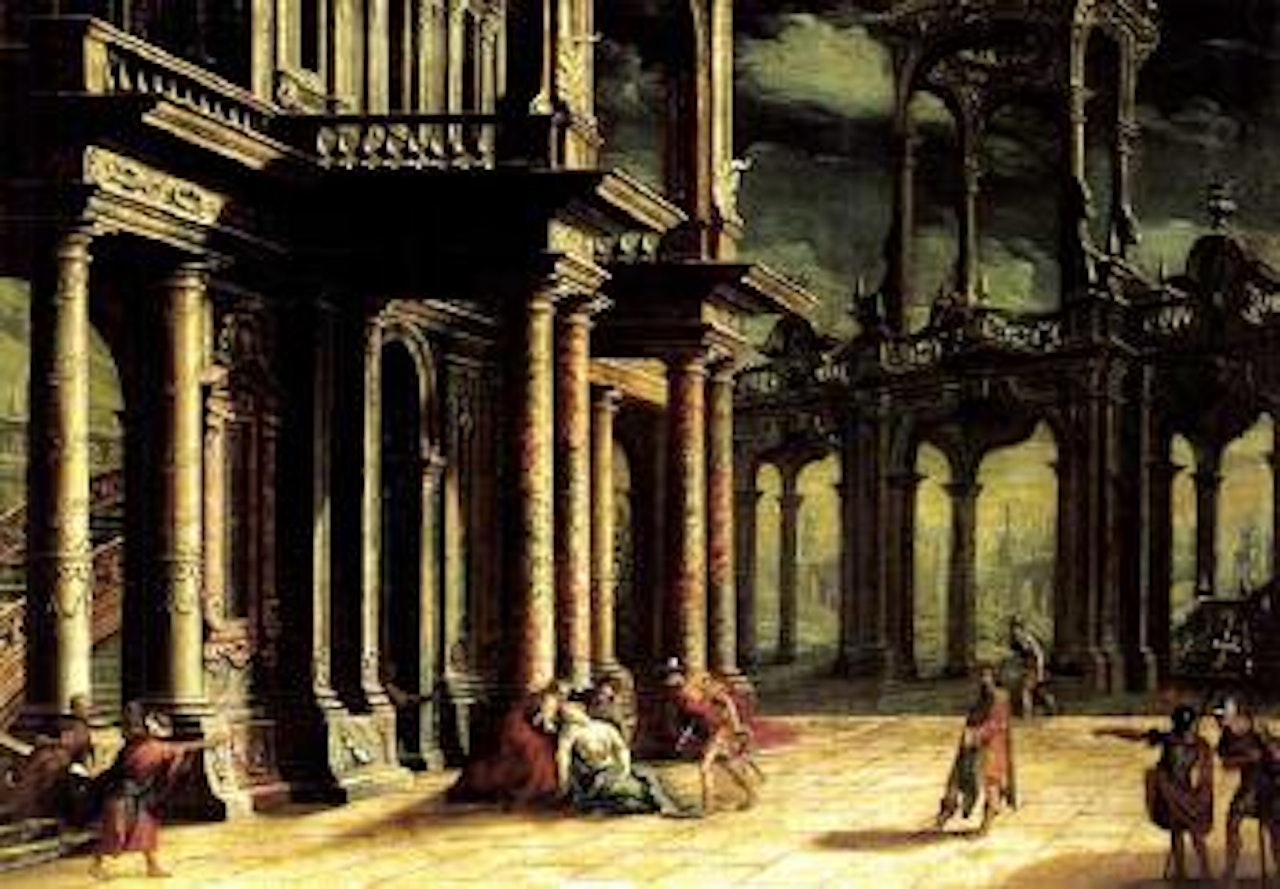 Architectural capriccio by Gennaro Greco