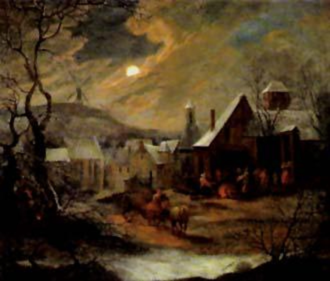 Village with merry making peasants by David Teniers II