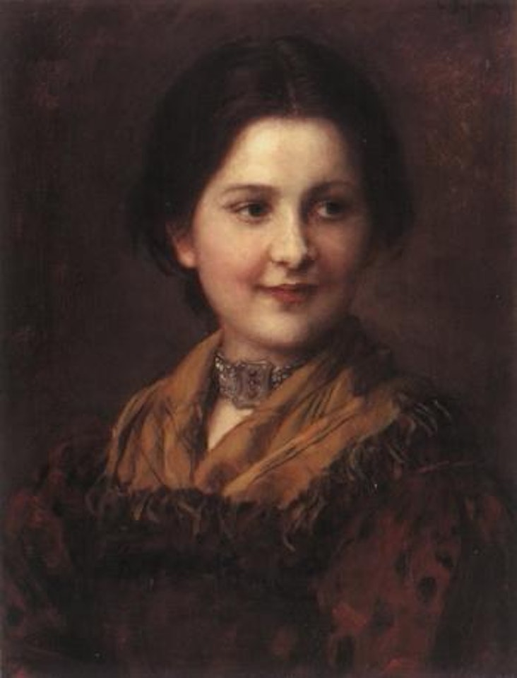 Portrait of young girl by Franz von Defregger
