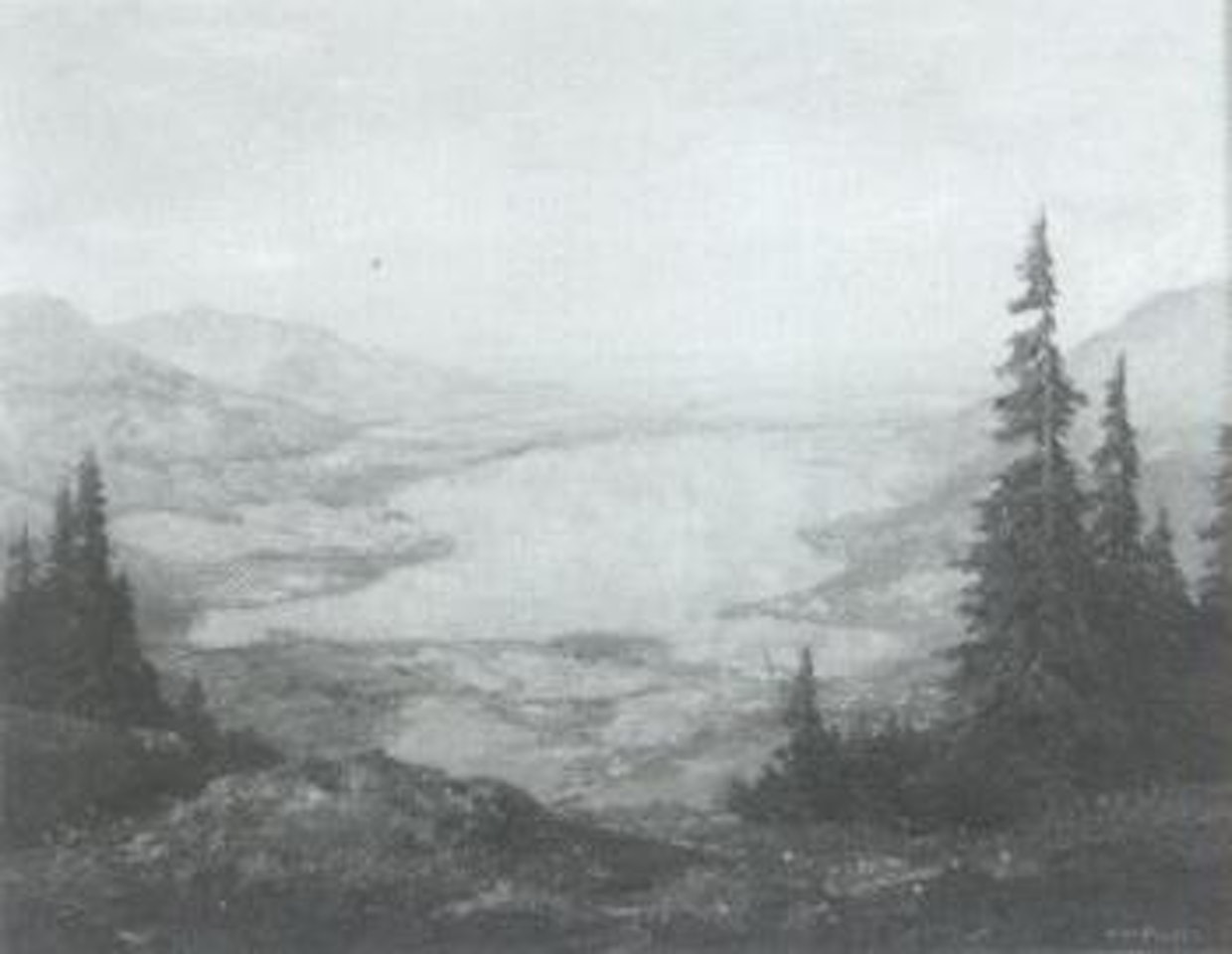 Mountain landscape by Otto Pippel