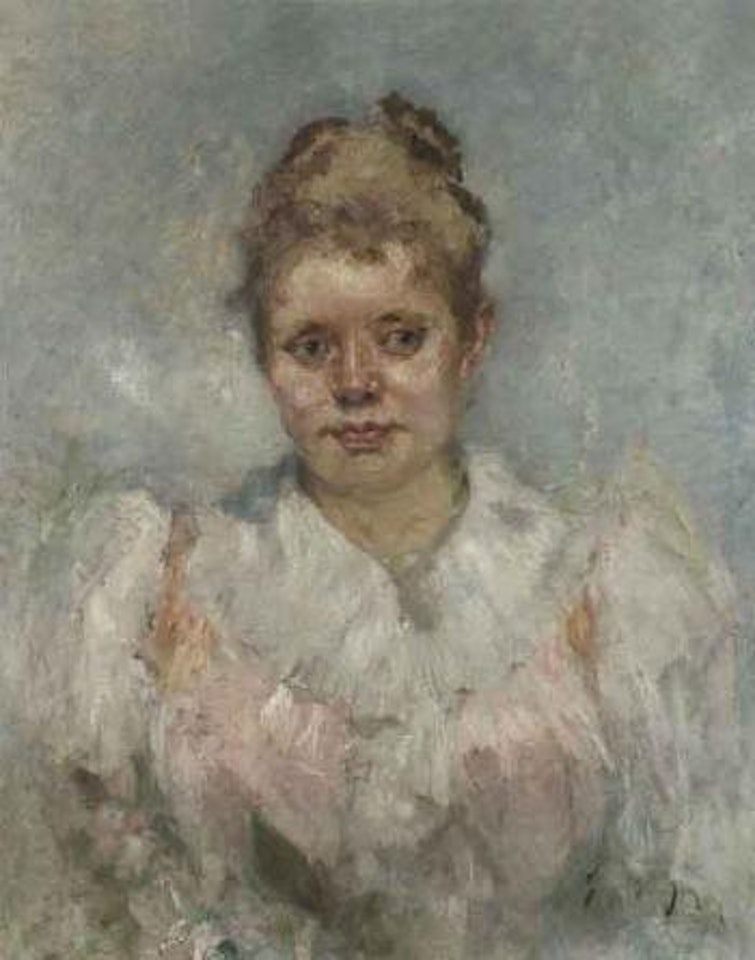 Portrait of young woman by French School
