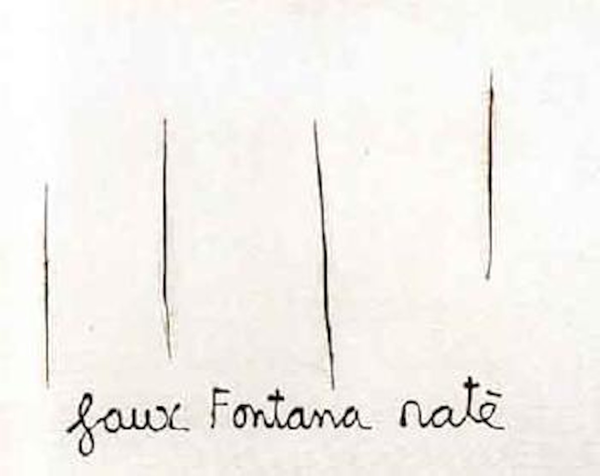 Faux Fontana rate by Ben Vautier