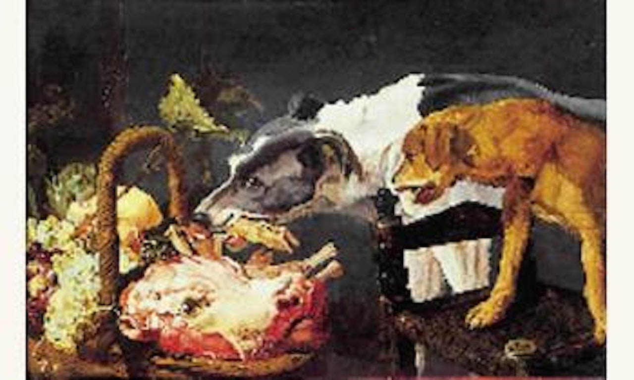 Chiens se disputant un os by Frans Snyders