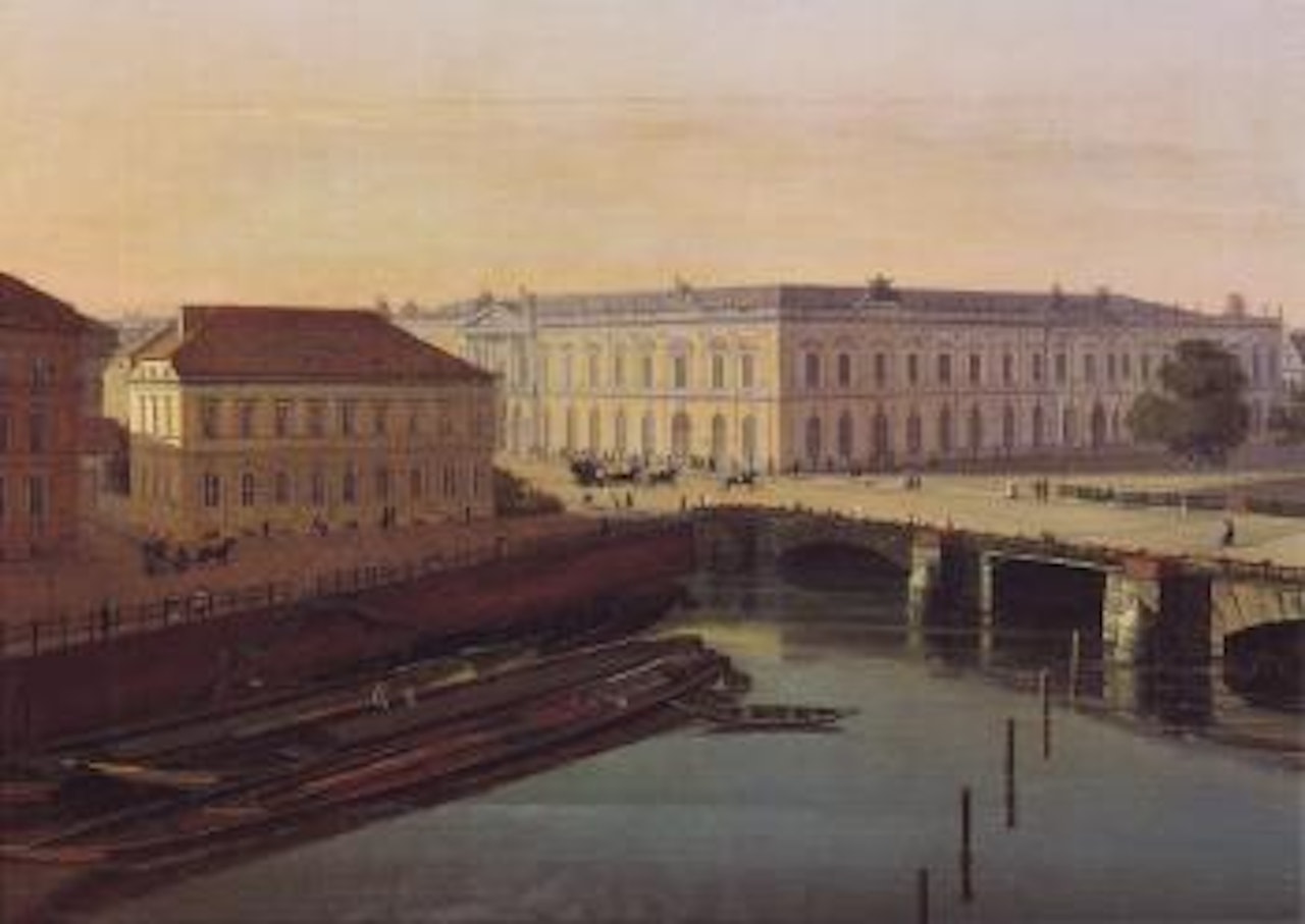 Blick auf die Schlossbrucke, die Kommandantur und das Zeughaus unter den Linden by German School
