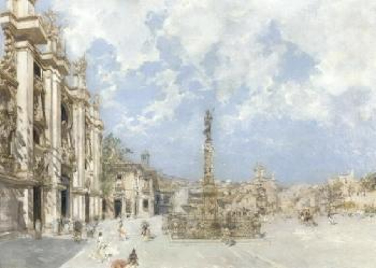 On the square by Spanish School