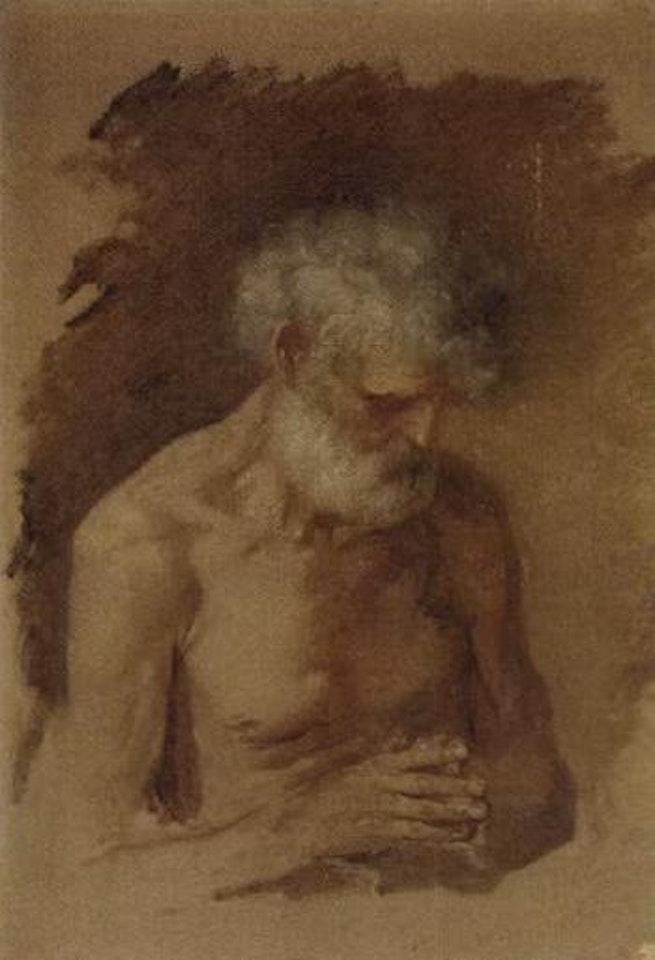An old man at prayer by Jacob Jordaens
