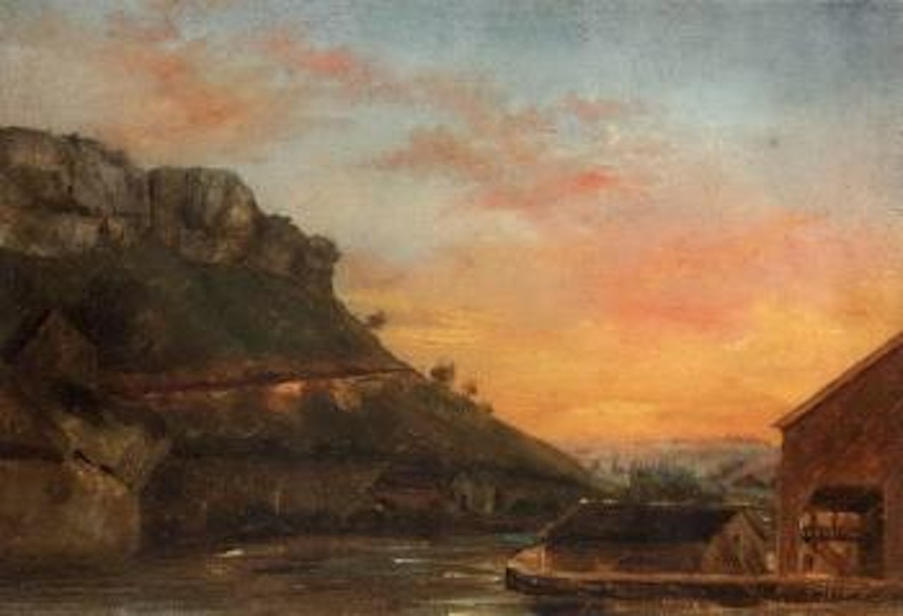 Vallee de la Loue - la Roche-du-Mont by Gustave Courbet