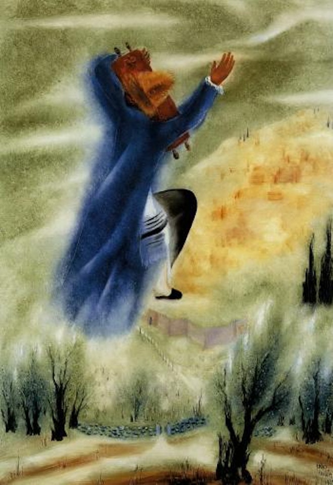 Divine spirit returns to Jerusalem by Reuven Rubin