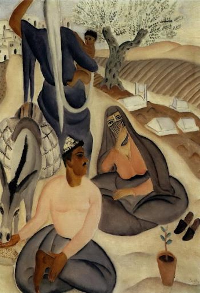 Arab family by Reuven Rubin