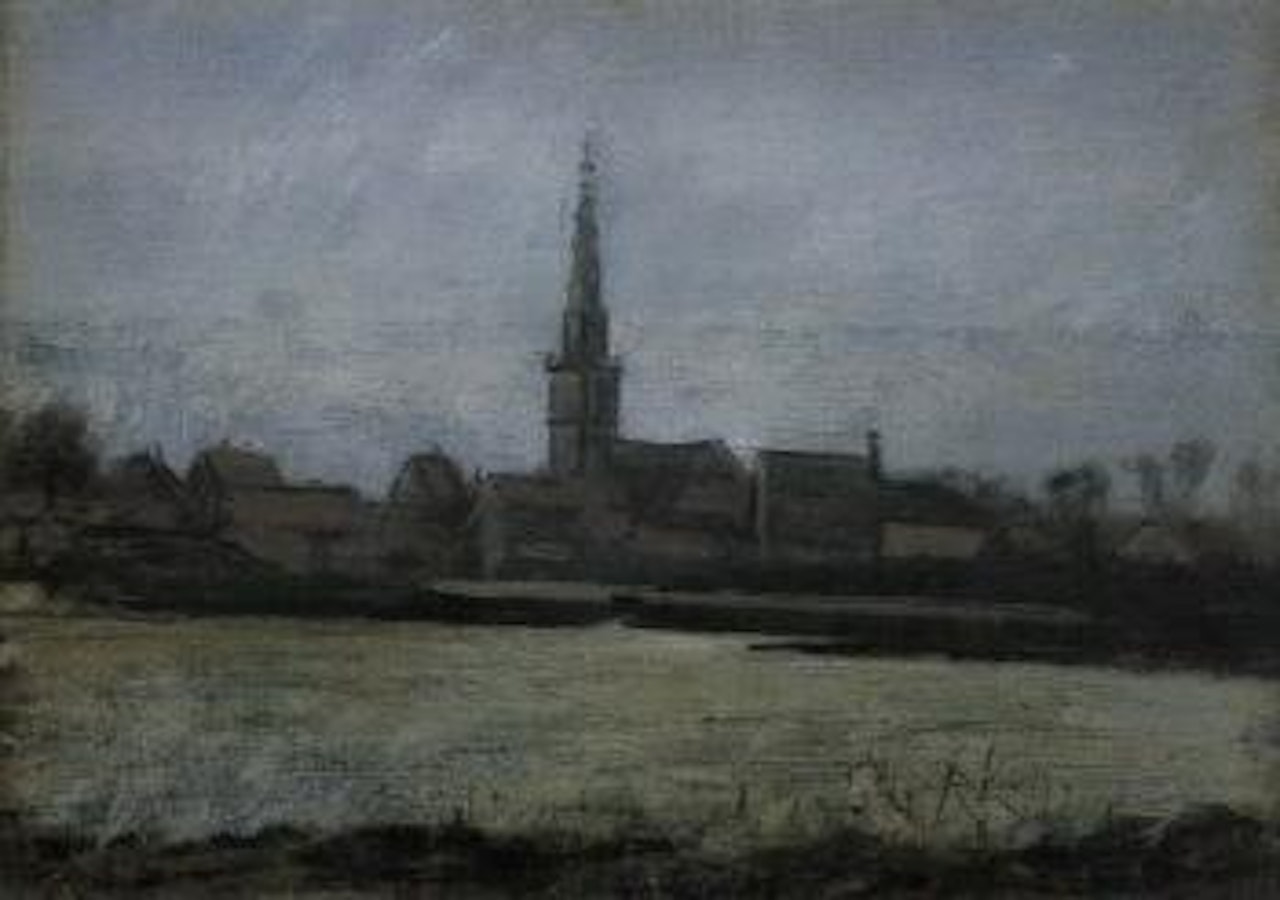 View towards Christianshavn with Vor Frelser Church by Vilhelm Hammershoi