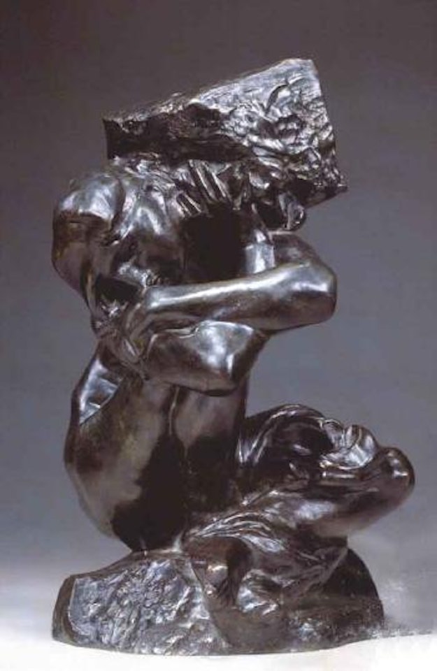 Cariatide tombee portant sa pierre by Auguste Rodin