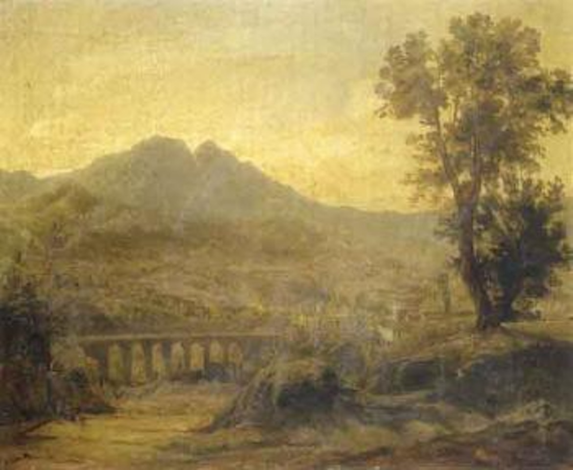 Un aqueduc dans la campagne romaine by English School