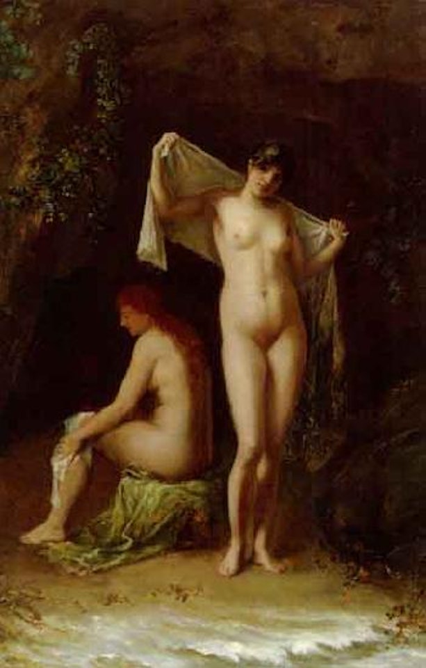 Two bathers by Gustave Courbet