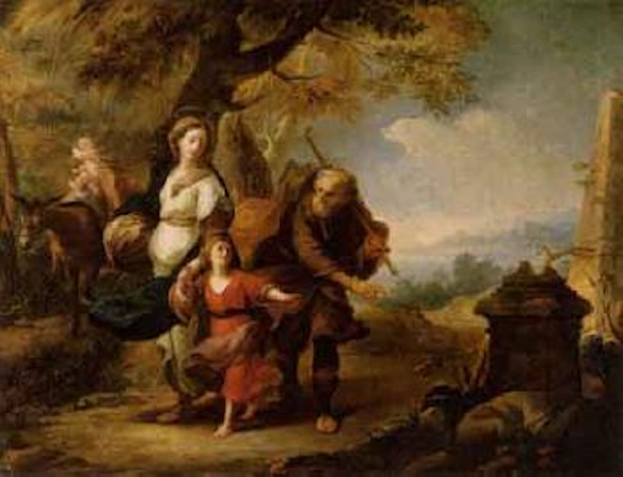 Flight to Egypt by Italian School