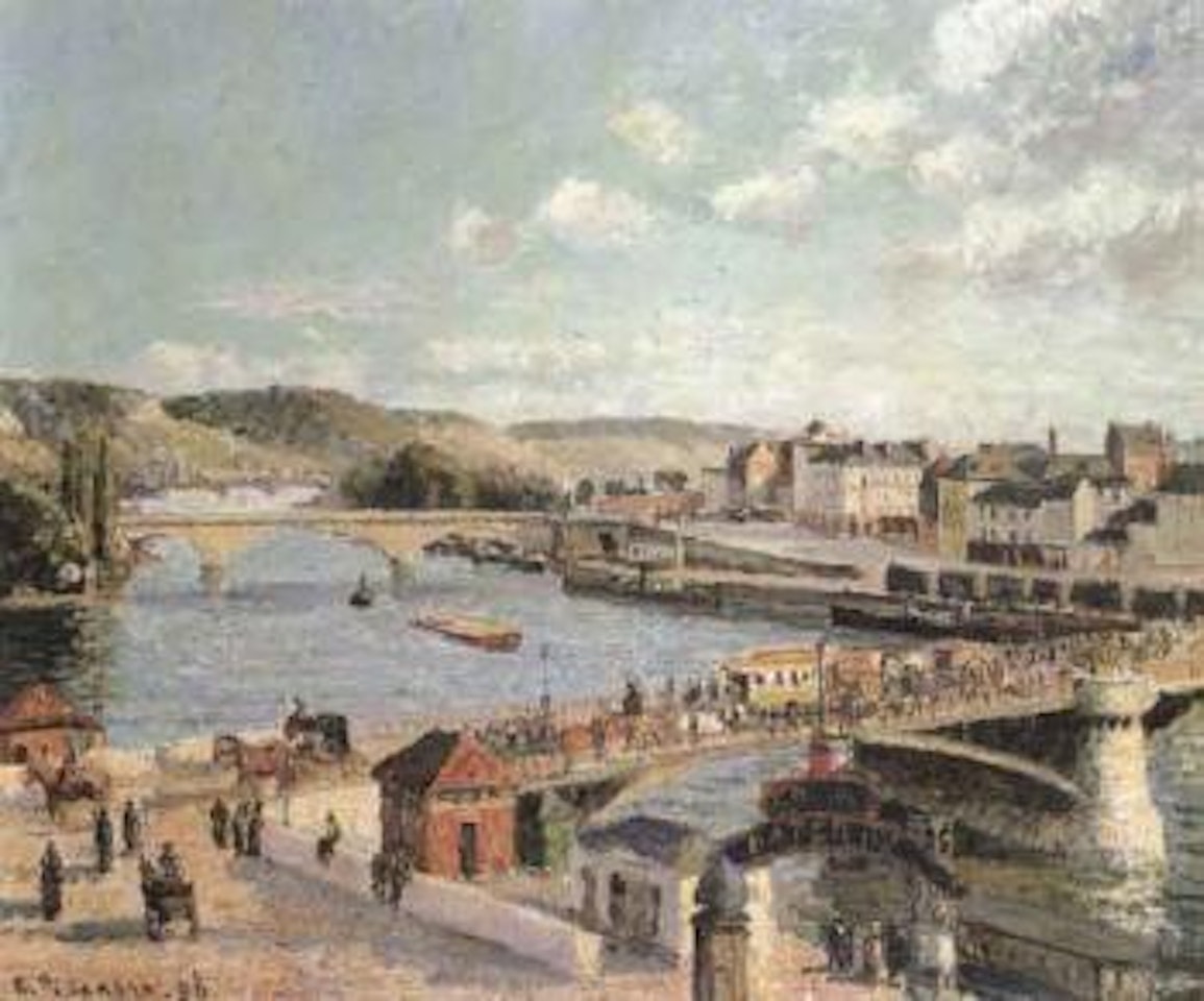 Apres-midi, soleil, Rouen by Camille Pissarro