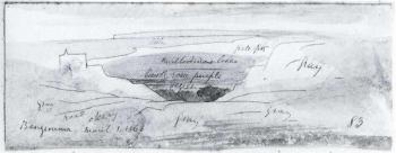 Bengemma, Malta. View from near S Giuseppe by Edward Lear