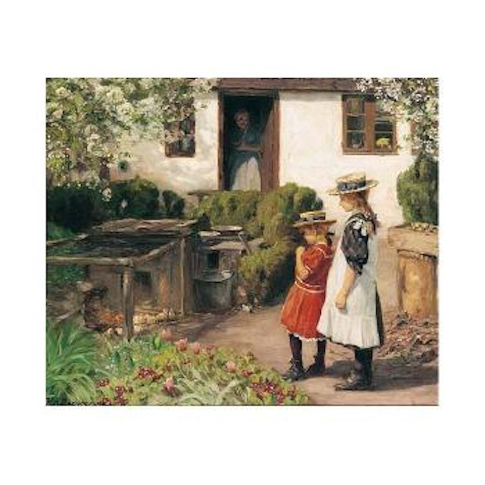 Watching the chicks by Hans Andersen Brendekilde