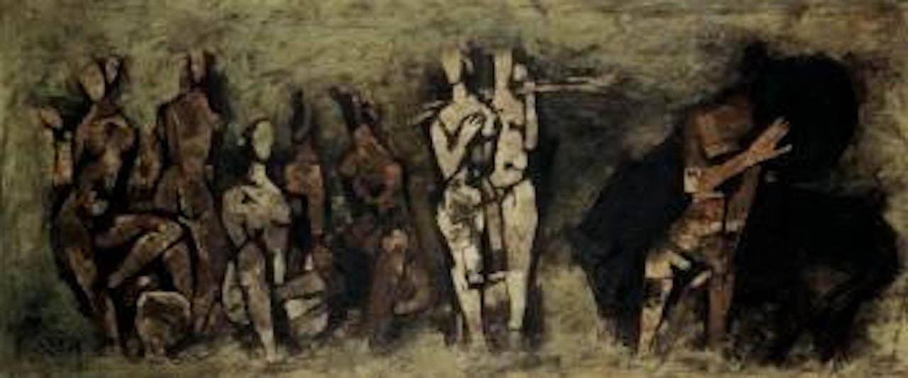 Seven nudes by M.F. Husain