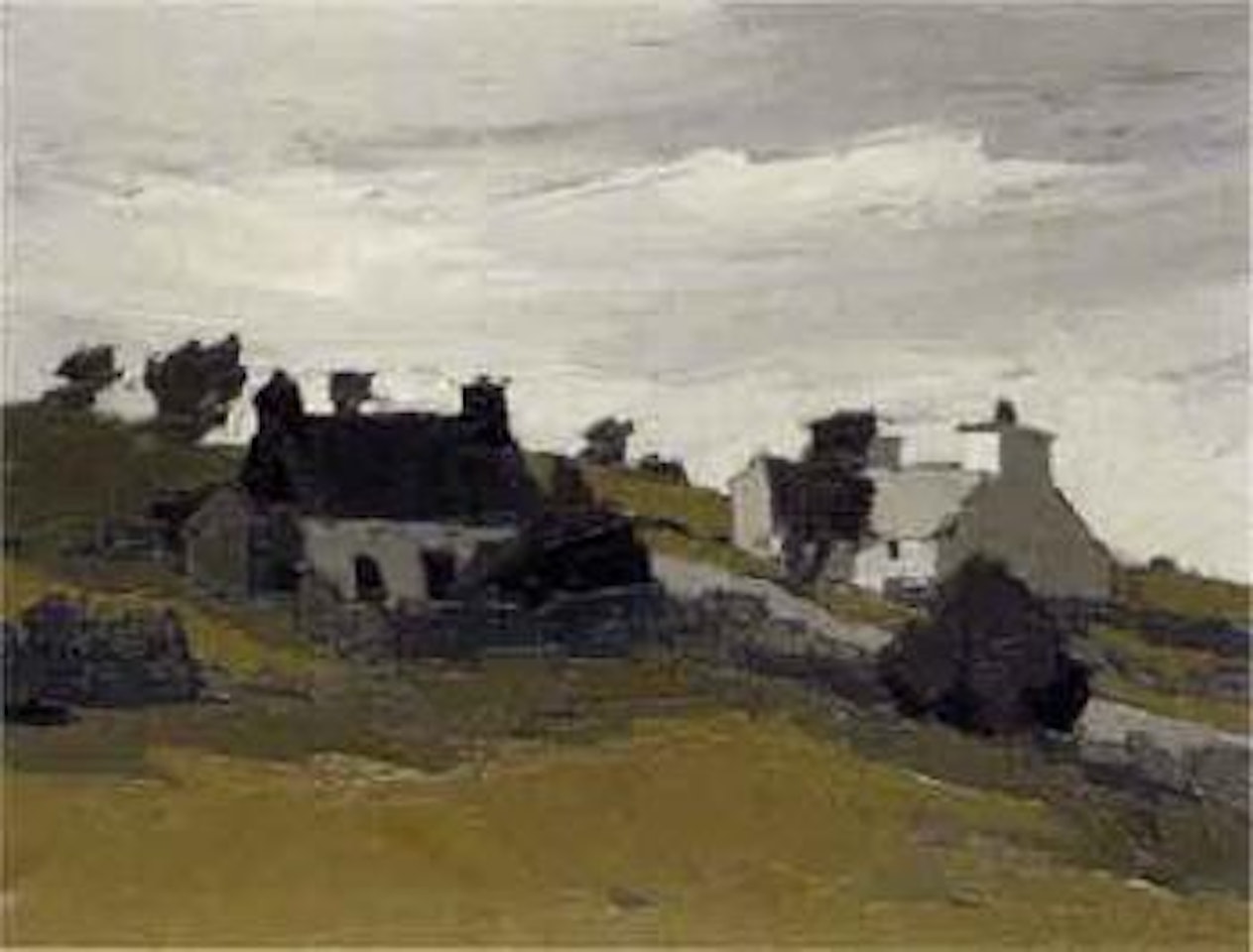 Farm houses by Kyffin Williams