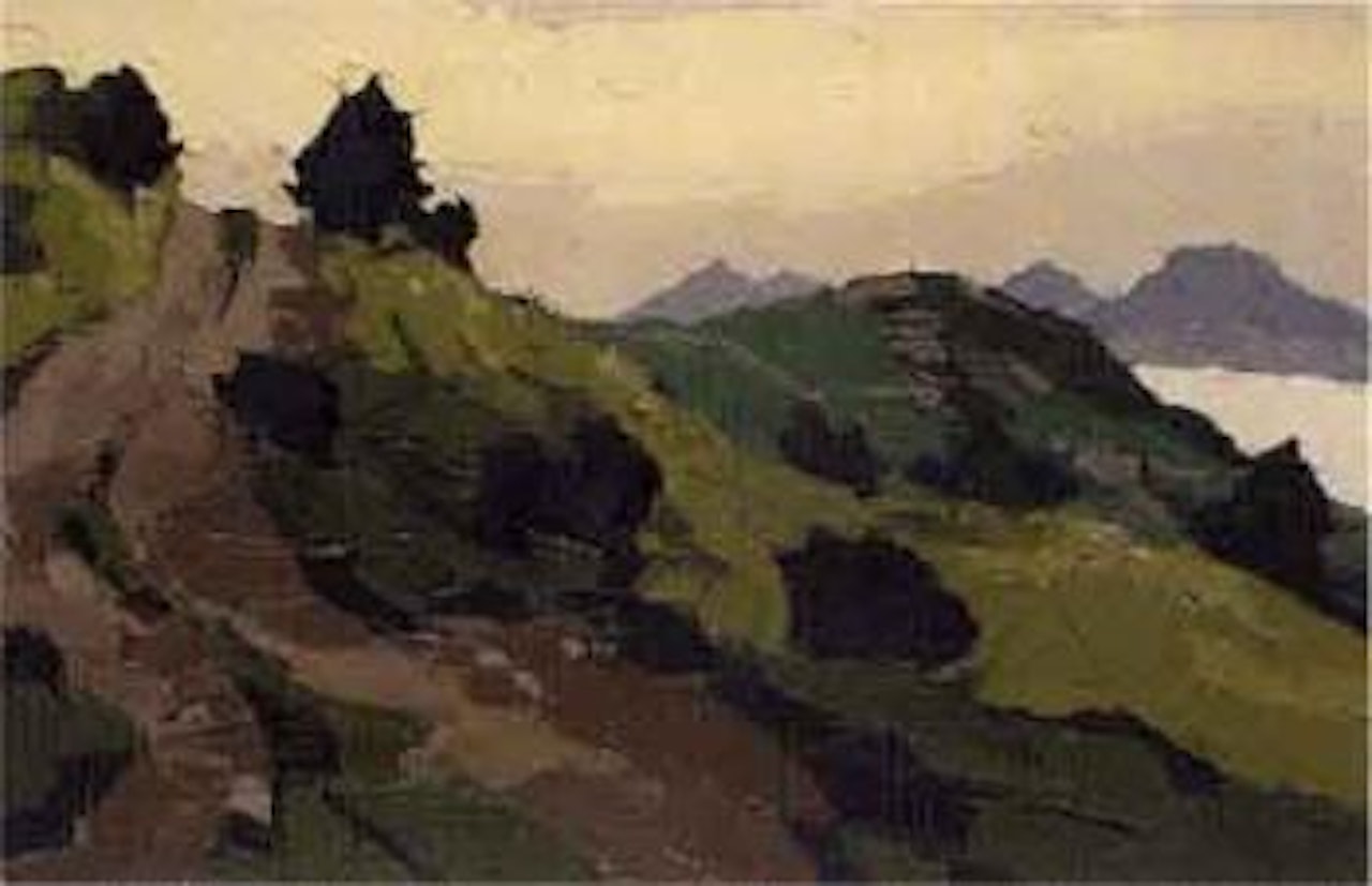 Mountain path by Kyffin Williams
