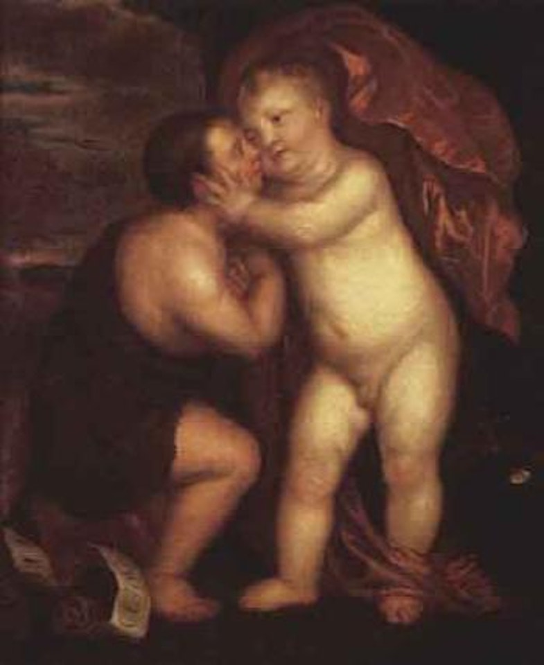 Salvator Mundi embracing Saint John the Baptist by Anthony van Dyck