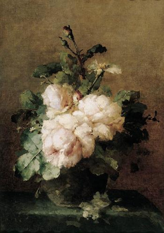 Still life with roses by Margaretha Roosenboom