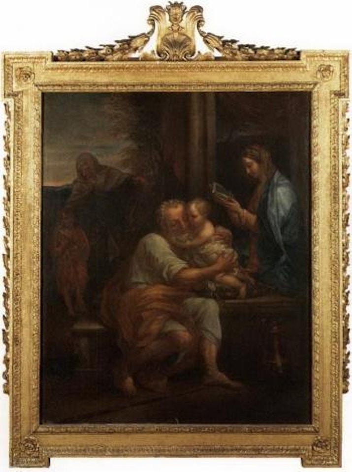 Holy Family with Saint and John the Baptist by Attributed to Carlo Maratta