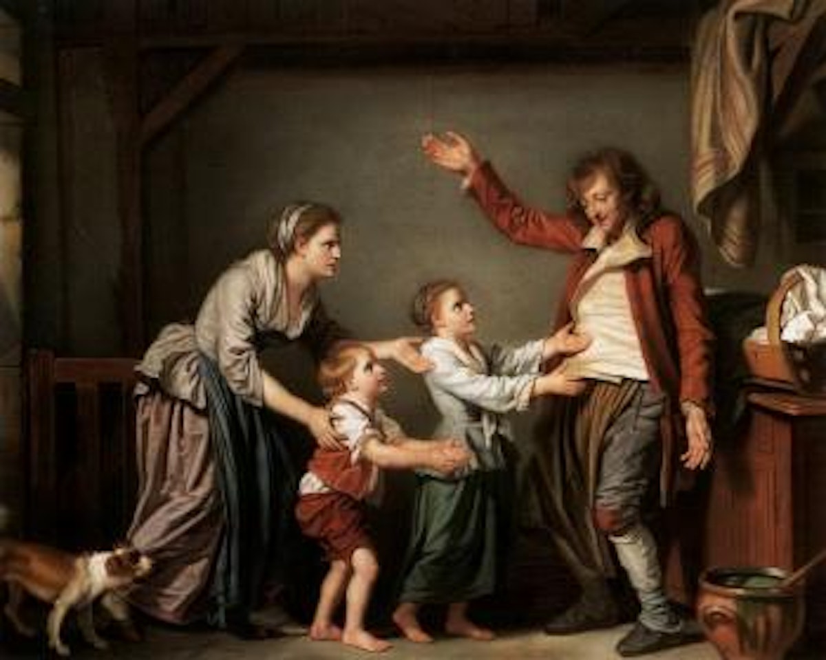 L'ivrogne chez Lui by Jean-Baptiste Greuze