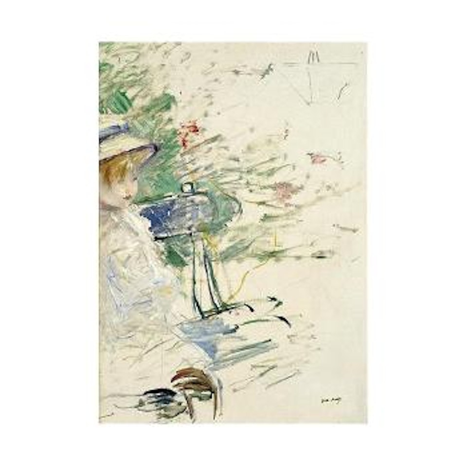 Petite fille dans un jardin by Berthe Morisot