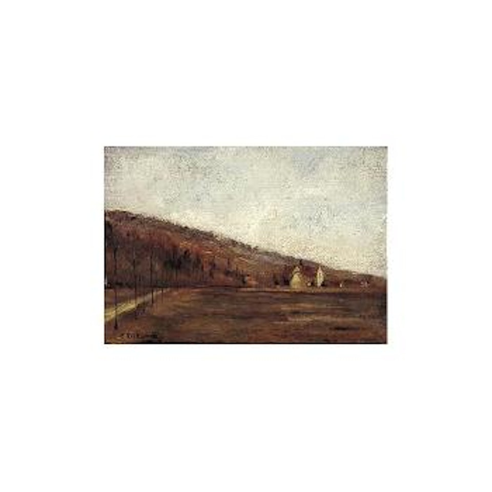 Etude pour bords de la Marne en hiver by Camille Pissarro