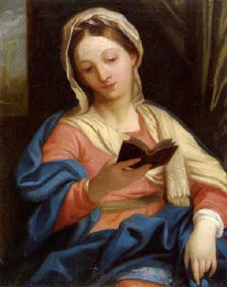 Saint reading by Italian School