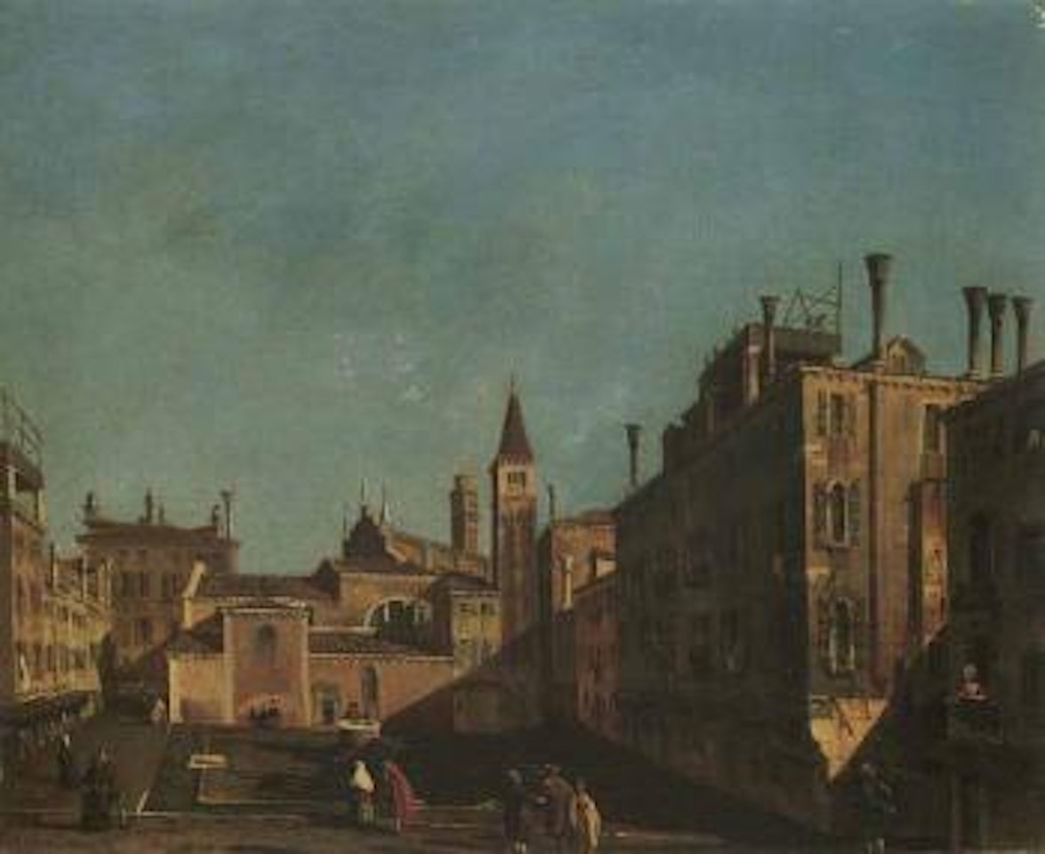 Venice, a view of the Campo S. Stefanin by Canaletto