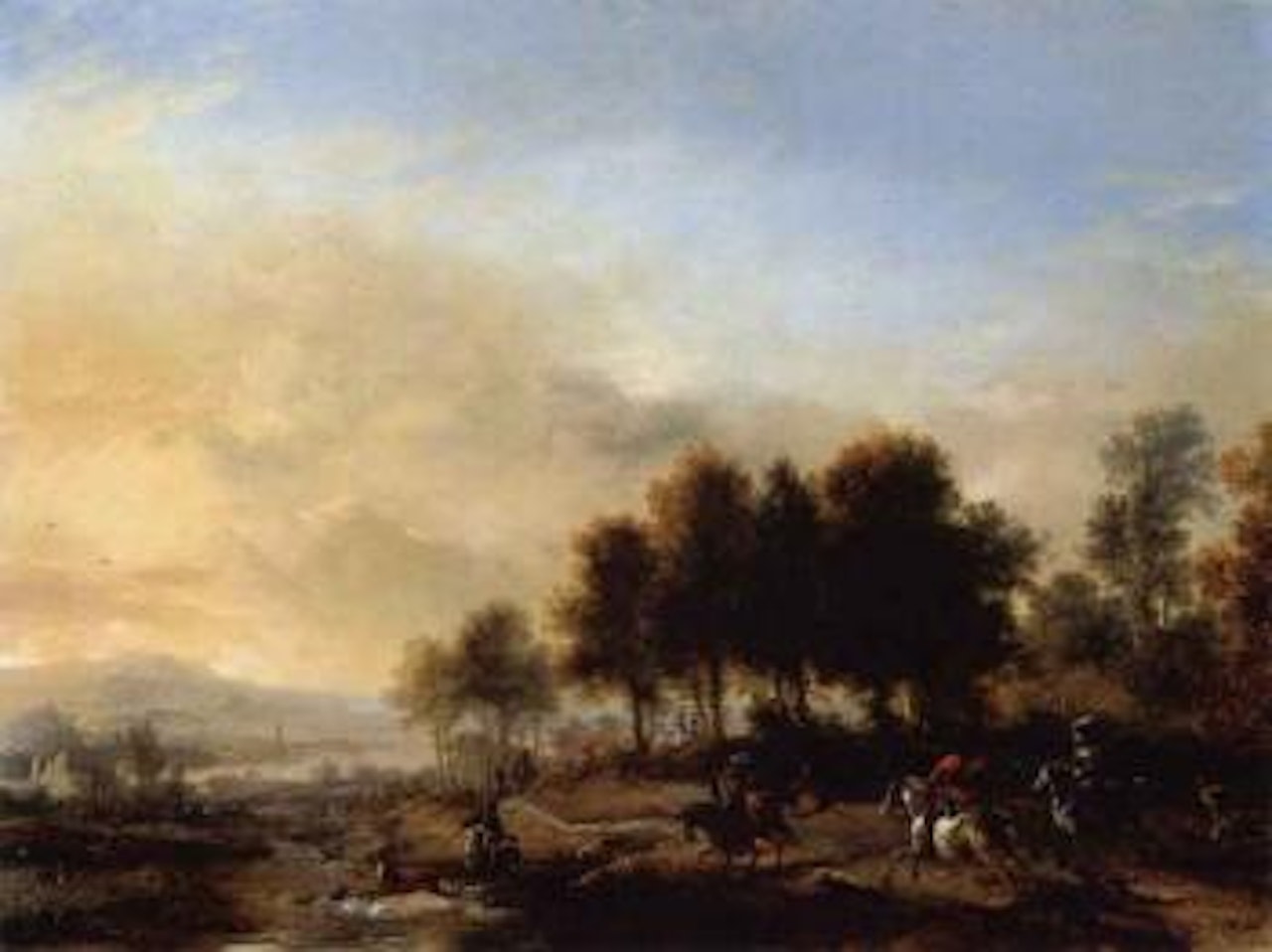Stag hunt by Philips Wouwerman