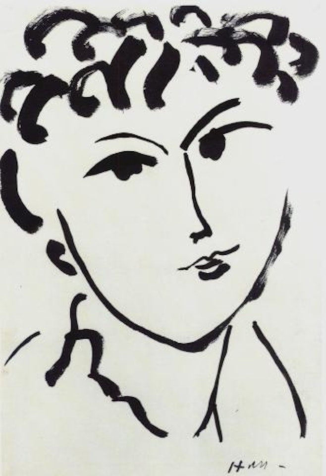 Tete de femme aux cheveux boucles by Henri Matisse