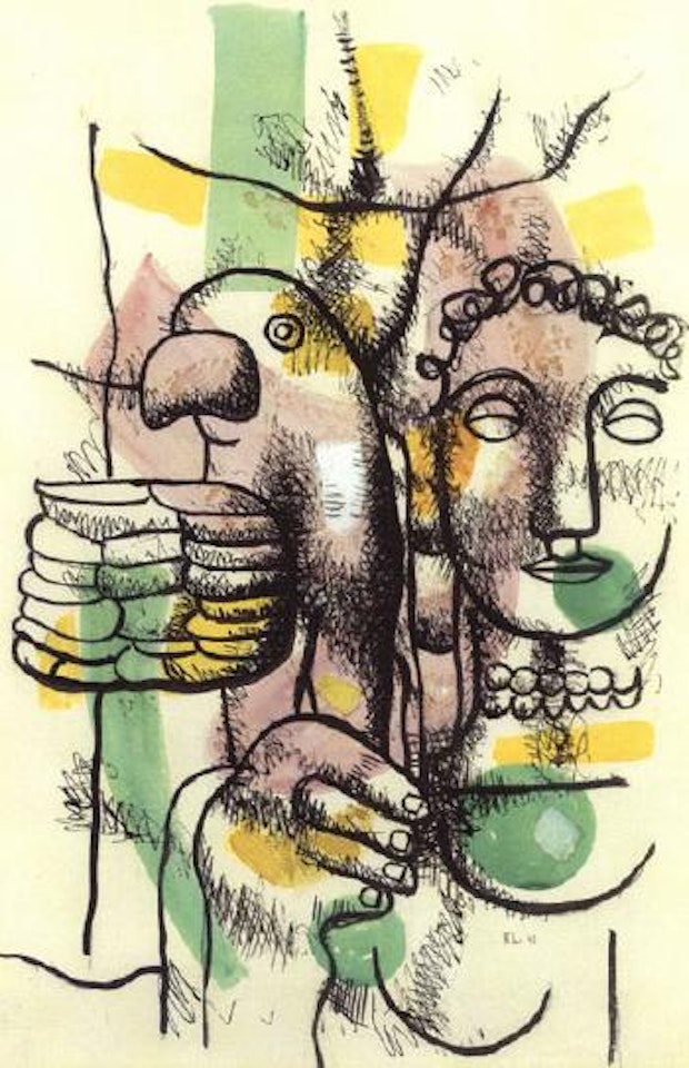 Femme au perroquet by Fernand Leger
